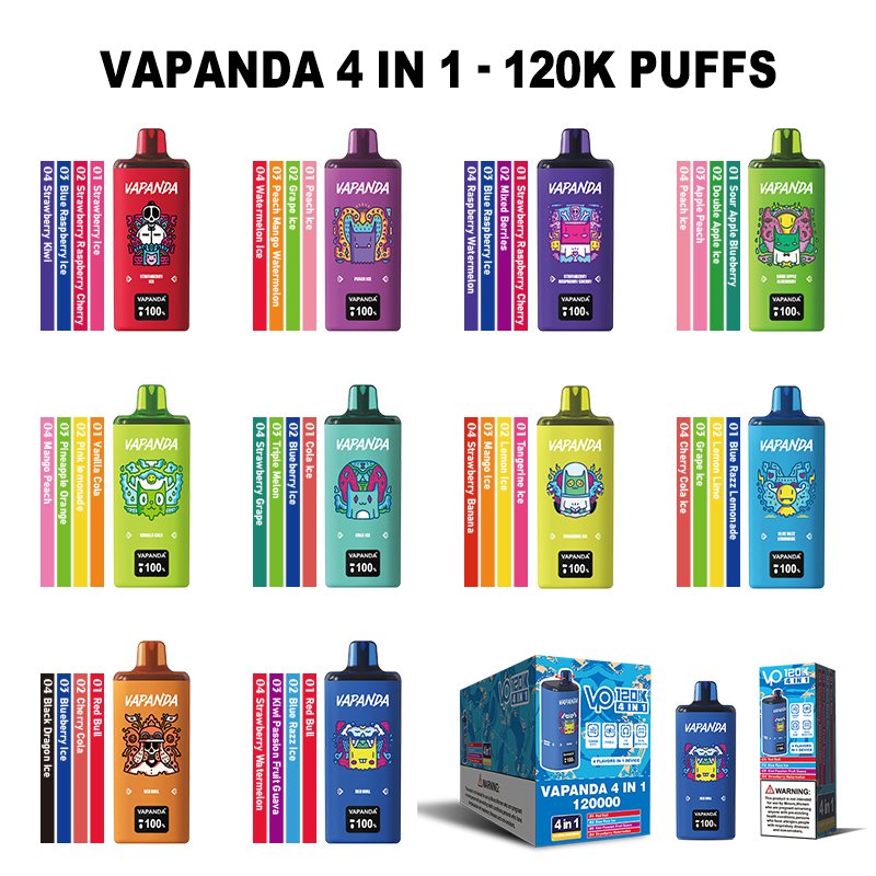 Vapanda 120K Puffs 4in1 Einweg-E-Zigaretten