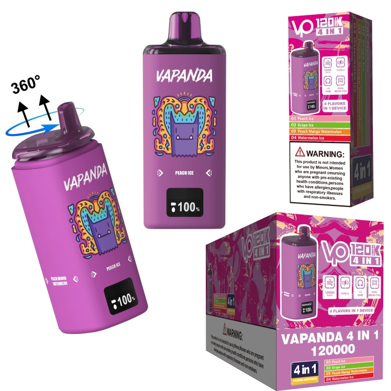 Vapanda 120K Puffs 4in1 Einweg-E-Zigaretten