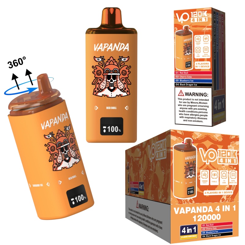 Vapanda 120K Puffs 4in1 Einweg-E-Zigaretten