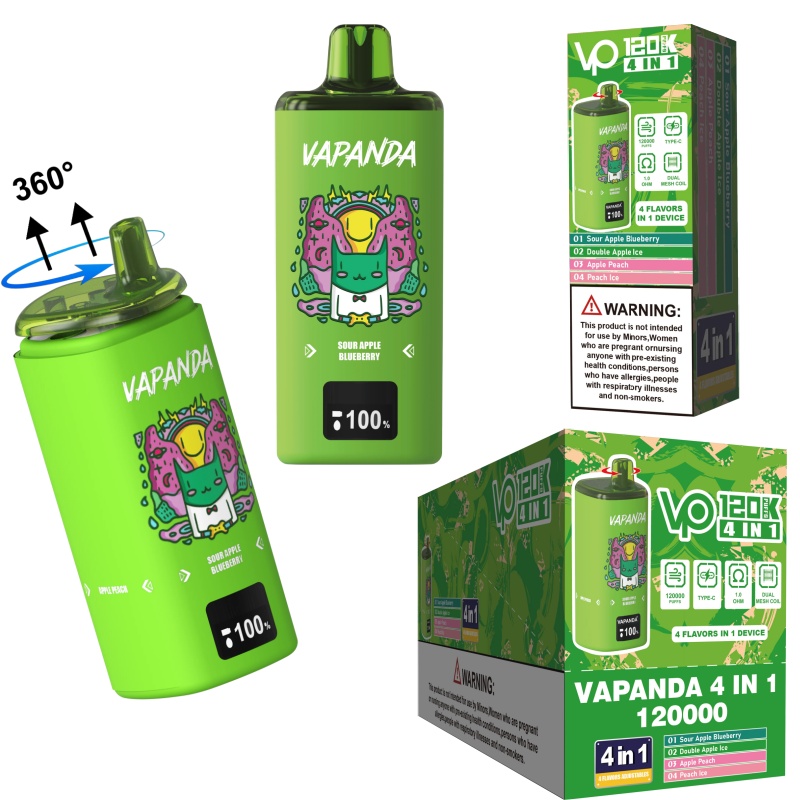 Vapanda 120K Puffs 4in1 Einweg-E-Zigaretten