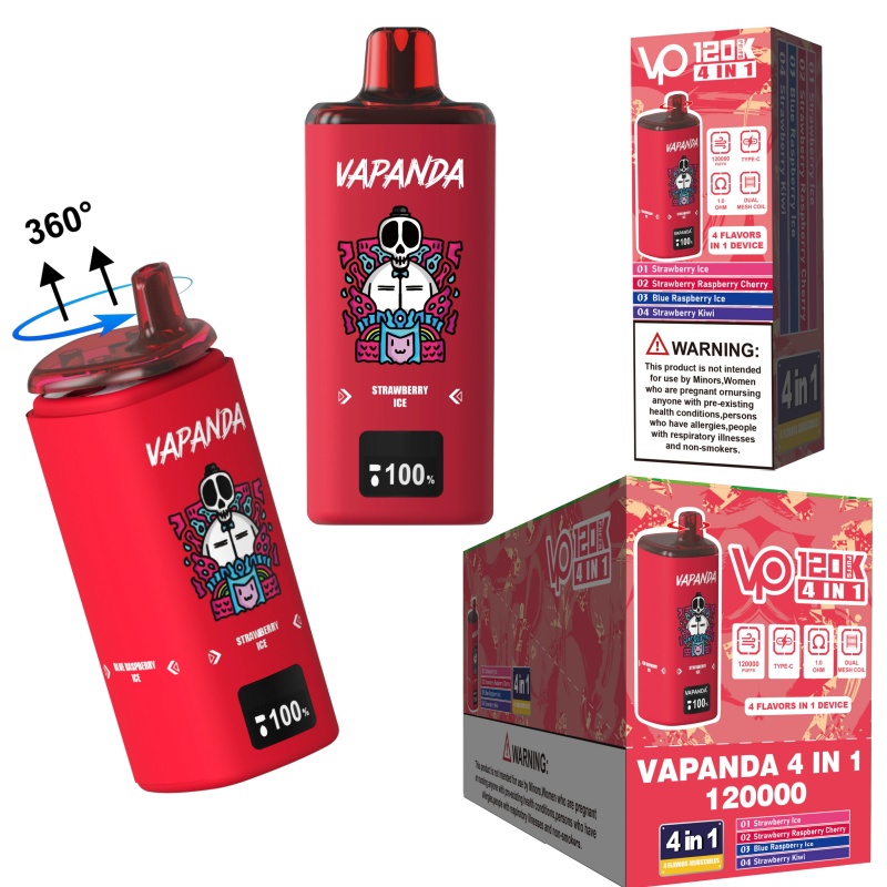 Vapanda 120K Puffs 4in1 Einweg-E-Zigaretten
