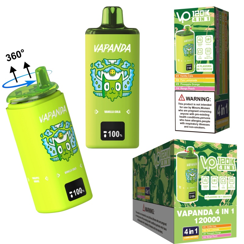Vapanda 120K Puffs 4in1 Einweg-E-Zigaretten
